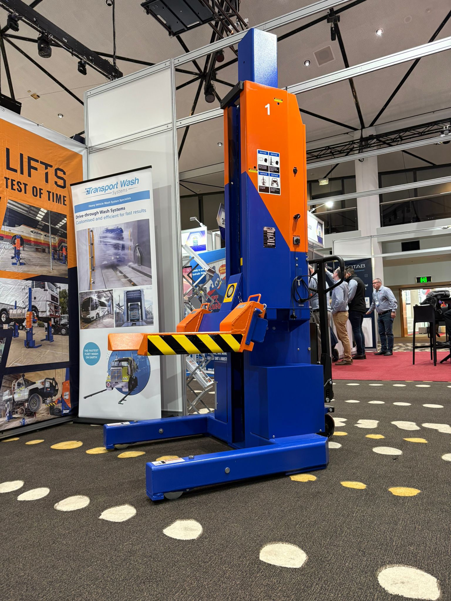 Mobile Column Lift setup at BTS 2025